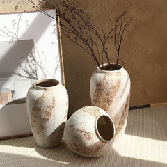 Vintage Ceramic Vase – New Chinese Wabi-Sabi Style