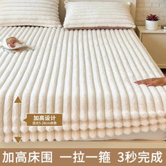 Winter Thick Faux Rabbit Fur Fitted Sheet