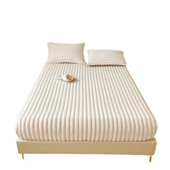 Winter Thick Faux Rabbit Fur Fitted Sheet