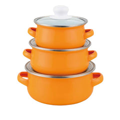 Enamel Cookware Set (5-Piece) – Speckled Casserole Pots
