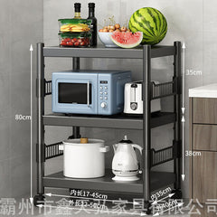 Multi-Tier Movable Kitchen Storage Rack