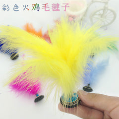 Colorful Turkey Feather Shuttlecock Mini Kick Toy