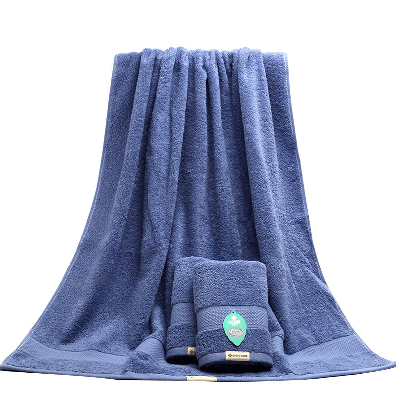 Extra-large, thickened, highly absorbent pure cotton bath and face towel