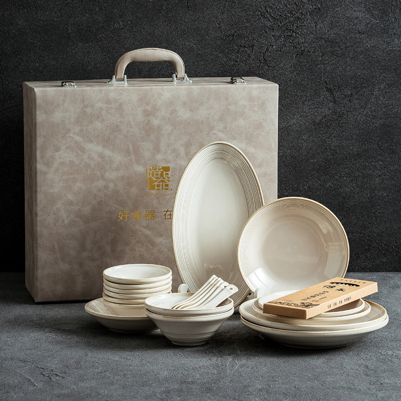 Modern Minimalist Ceramic Dinnerware Set (Japanese Style)