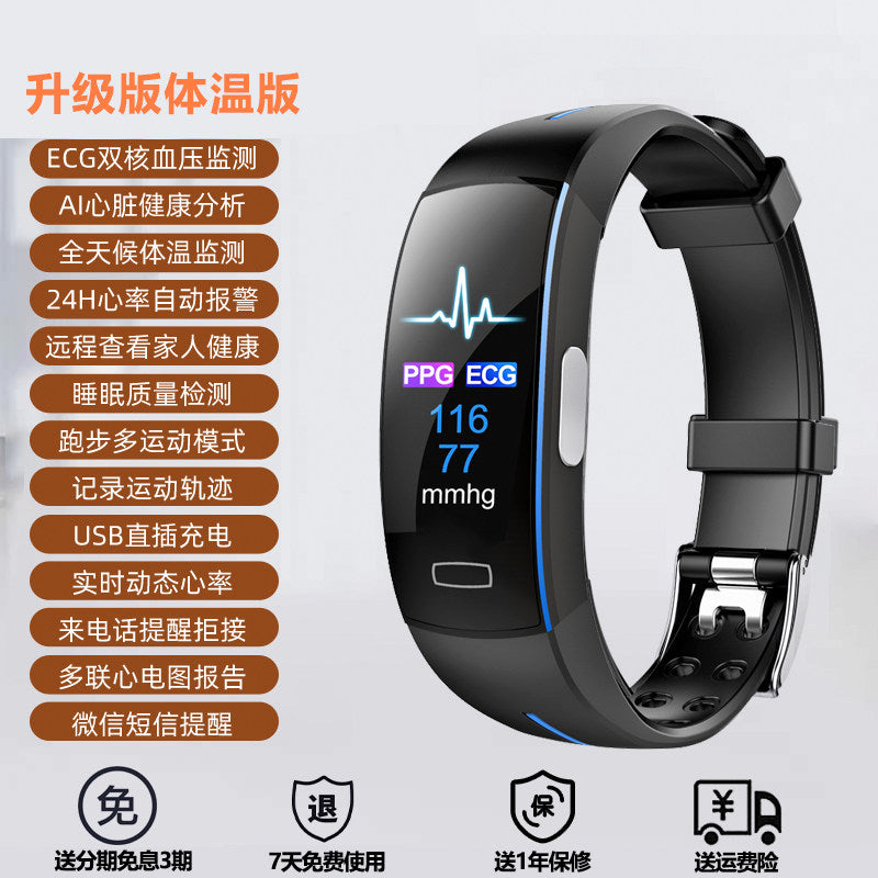 Smart Fitness Band with Blood Pressure, Heart Rate & SpO₂ Monitoring