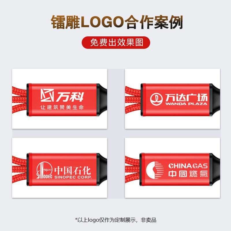 Nylon Braided 3-in-1 Fast Charging Cable (3A)