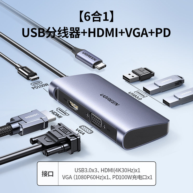 UGREEN Type-C Multi-Function Hub with HDMI & Ethernet