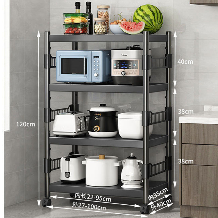 Multi-Tier Movable Kitchen Storage Rack
