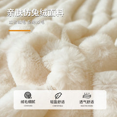 Winter Thick Faux Rabbit Fur Fitted Sheet