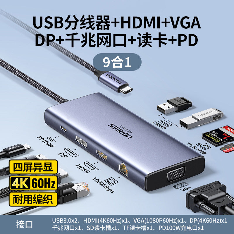 UGREEN Type-C Multi-Function Hub with HDMI & Ethernet