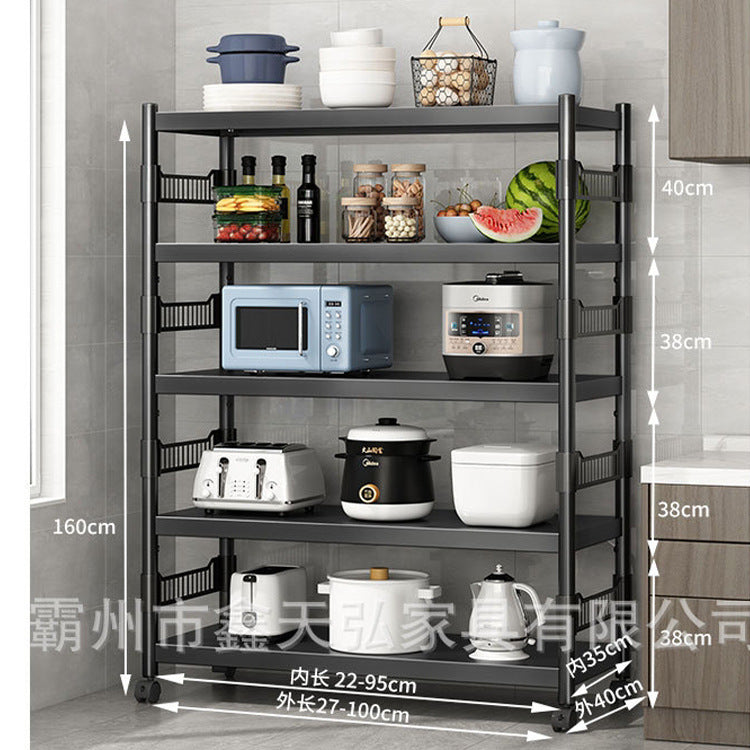 Multi-Tier Movable Kitchen Storage Rack
