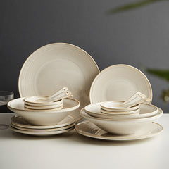 Modern Minimalist Ceramic Dinnerware Set (Japanese Style)