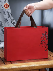 大红袍茶叶礼盒装送人武夷岩茶浓香型乌龙茶年货节礼物显喜庆420g