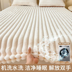 Winter Thick Faux Rabbit Fur Fitted Sheet