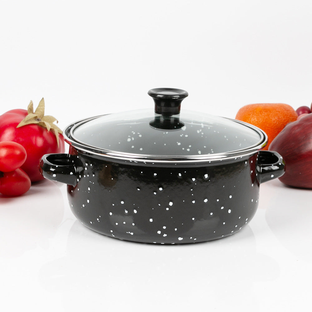 Enamel Cookware Set (5-Piece) – Speckled Casserole Pots