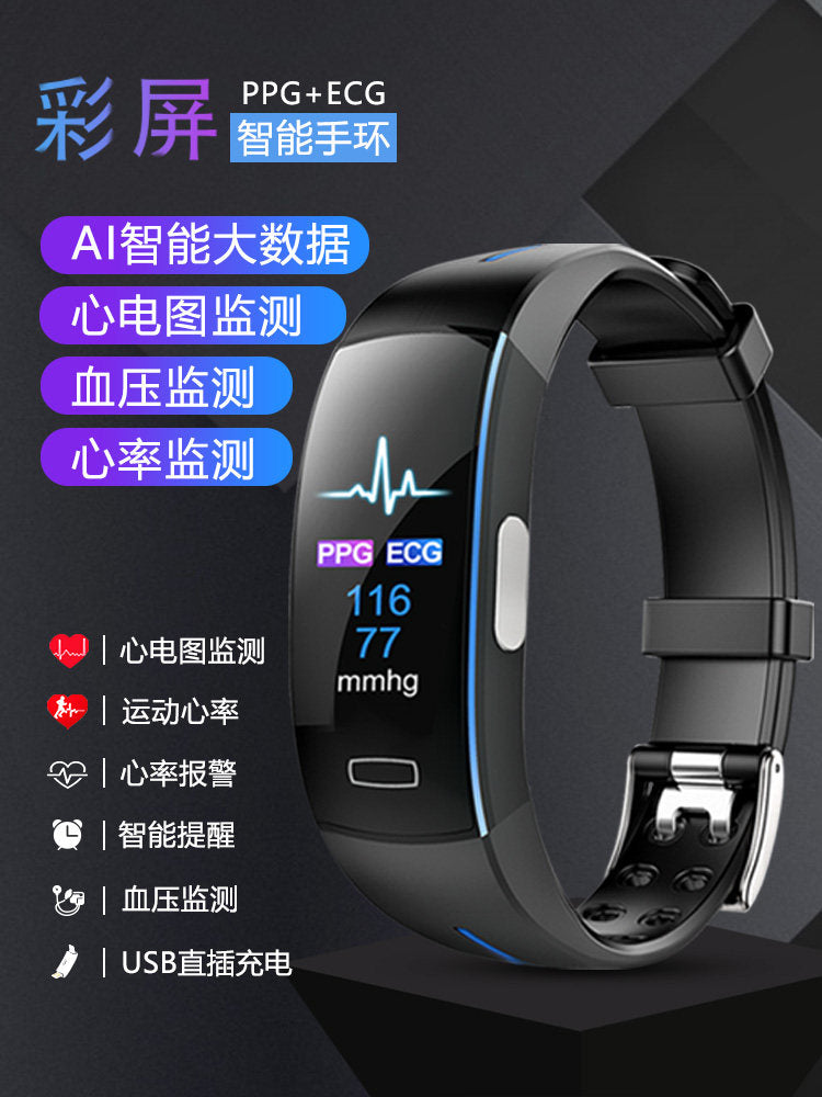 Smart Fitness Band with Blood Pressure, Heart Rate & SpO₂ Monitoring