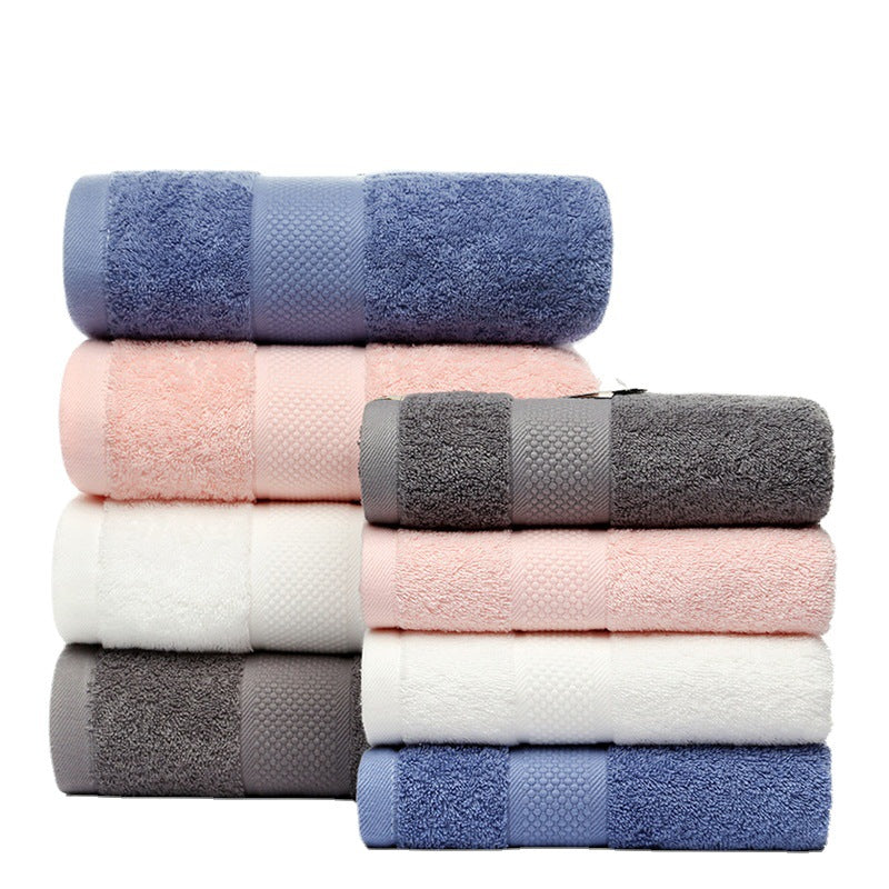 Extra-large, thickened, highly absorbent pure cotton bath and face towel