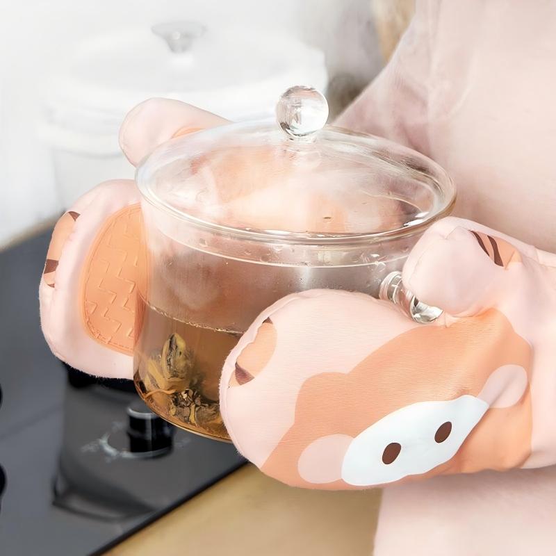 Printed Fabric Heat-Resistant Oven Mitt