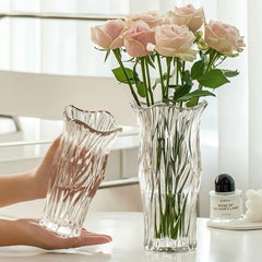 Glass Flower Vase for Living Room Decoration